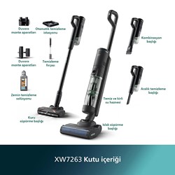 Philips 7000 Serisi AquaTrio XW7263/11 Islak Kuru Şarjlı Dikey Süpürge