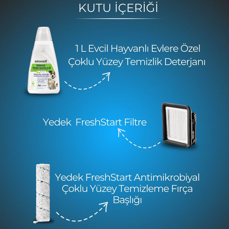 Bissell CrossWave HydroSteam Pet Select 3527N Islak Kuru Dikey Süpürge