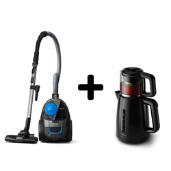 Philips PowerPro City FC9332/07 750 W Toz Torbasız Süpürge Philips HD7301 Çay Makinesi Hediyeli