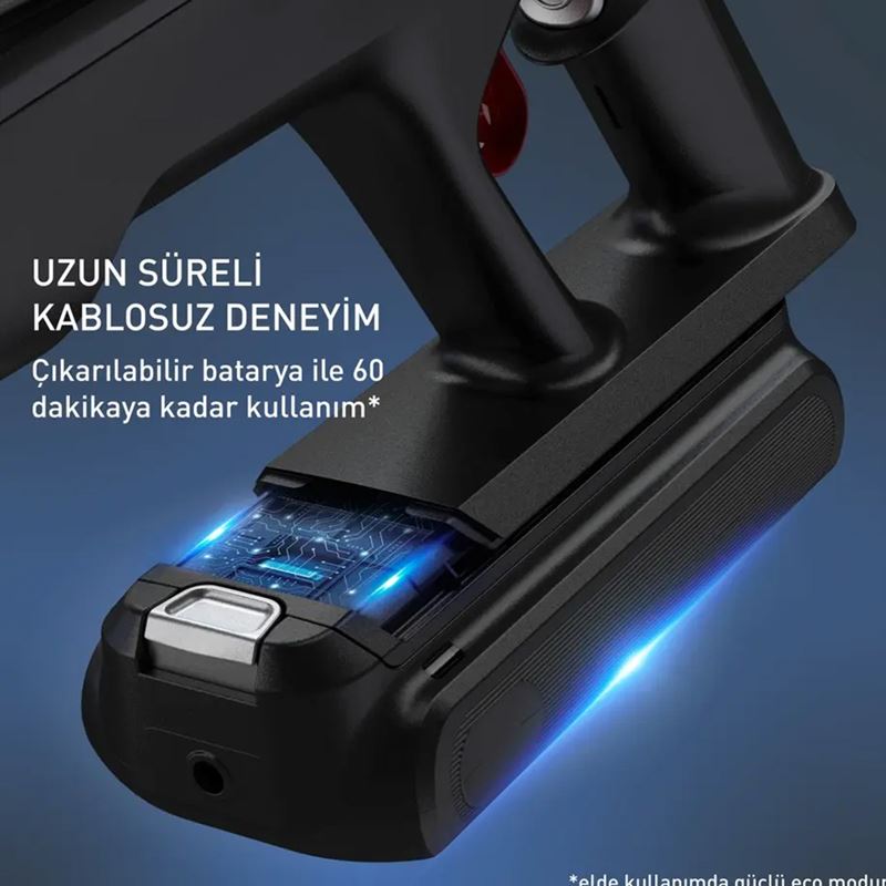 Tefal X-Force Flex 13.60 Allergy Aqua TY9AC Aerospin Şarjlı Dikey Süpürge