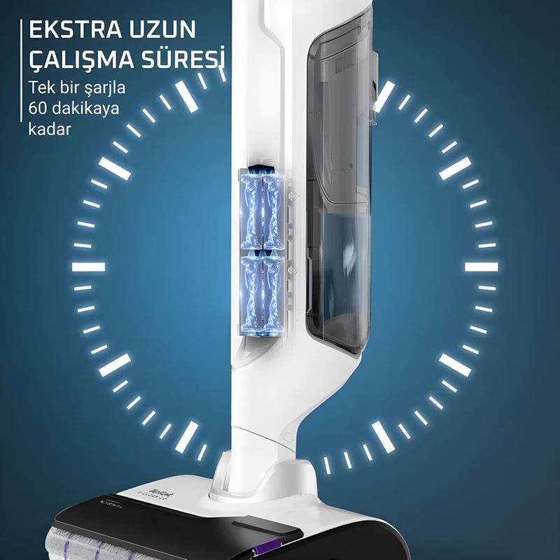 Tefal X-Clean 10 GF7540 Islak Kuru Şarjlı Dikey Süpürge