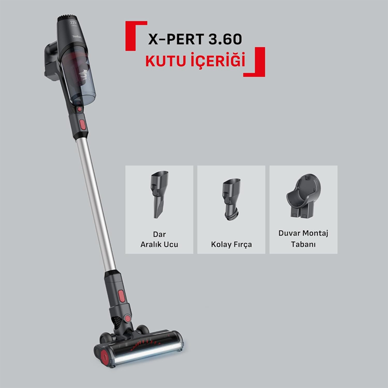 Tefal X-Pert 3.60 TY6983TR Şarjlı Dikey Süpürge