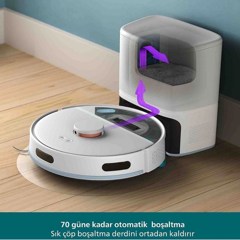 Philips 2000 Serisi XU2100/25 Çöp İstasyonlu Akıllı Robot Süpürge