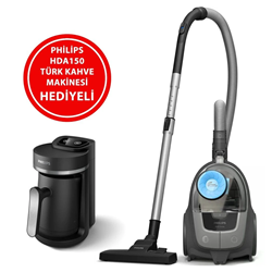 Philips BXA0058/00 Elektrik Süpürgesi Siyah XB2142/10 ve Türk Kahve Makinesi HDA150/61
