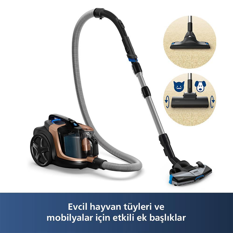 Philips Marathon Daily XB7151/07 900 W Toz Torbasız Süpürge + Philips Airfryer 5000 Serisi HD9285/96 XXL Connected 7.2 L Yağsız Fritöz - BXA0070/00