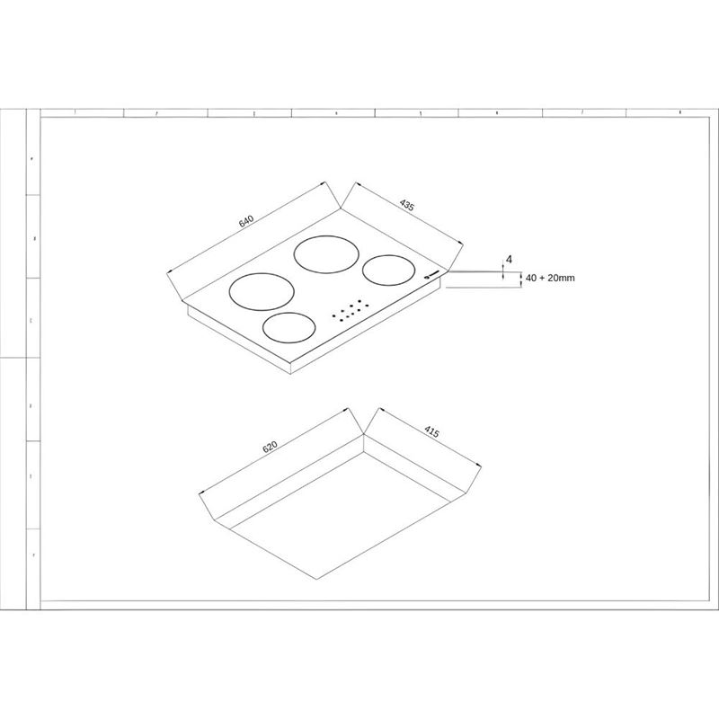 Thor KBC 64200 TCS BK Vitroseramik Elektrikli Siyah Ankastre Ocak