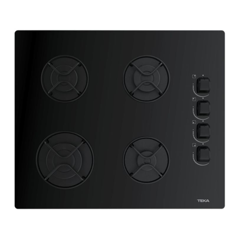 Teka GBE 64002 KBC BK Siyah Cam Ankastre Ocak