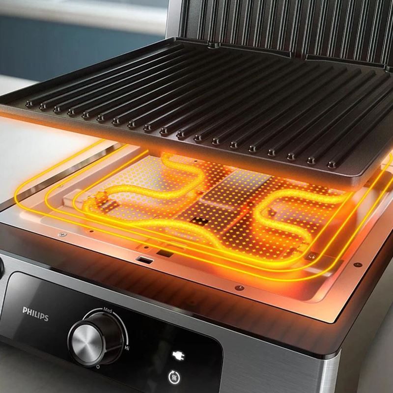 Philips 5000 Serisi Contact Grill HD6301/90 2200 W Tost Makinesi + HD7301/00 1700 W Cam Demlikli Çay Makinesi - BXA0057/00