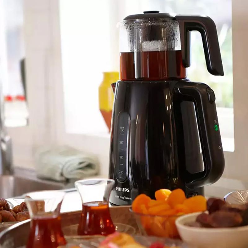 Philips 5000 Serisi Contact Grill HD6301/90 2200 W Tost Makinesi + HD7301/00 1700 W Cam Demlikli Çay Makinesi - BXA0057/00