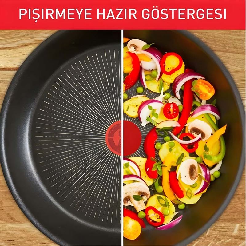 Tefal 6X Excellence İndüksiyon Tabanlı 24 cm Kısa Titanyum Tencere