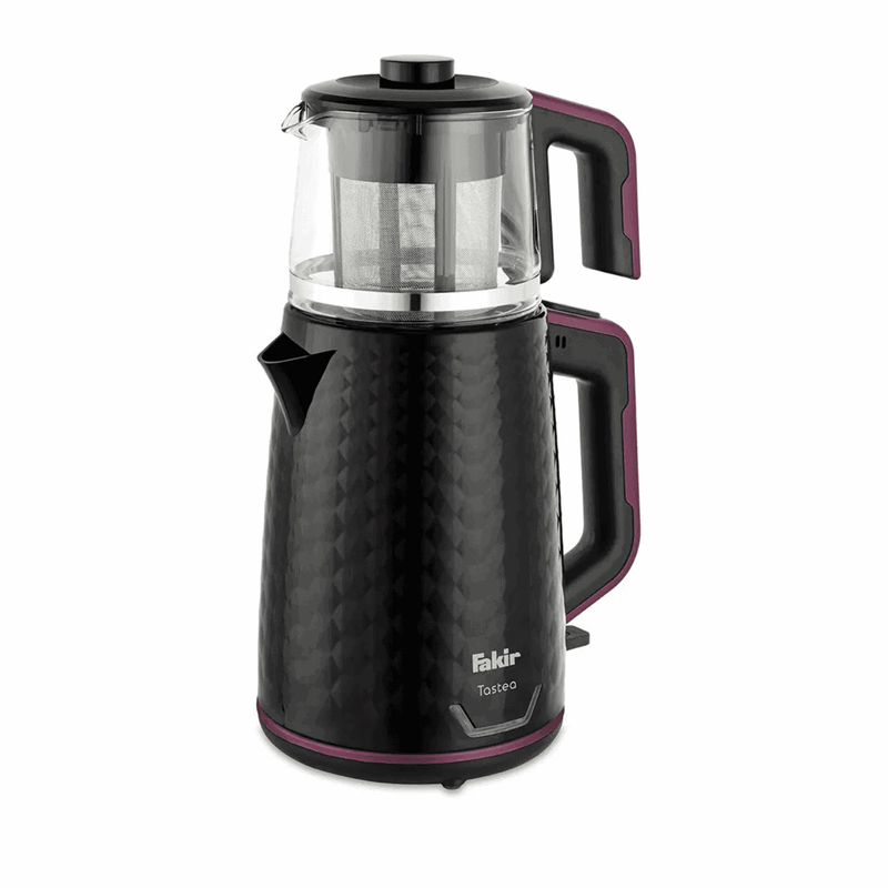 Fakir Tastea Siyah Mor 1650 W Cam Demlikli Çay Makinesi