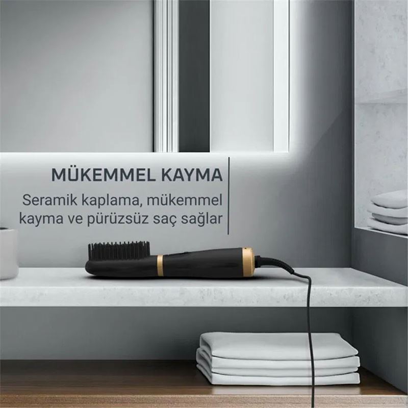 Rowenta PowerStraight 2 in 1 Kurutma ve Düzleştirme 3 Kadelemeli Islak ve Kuru Saç Düzleştirici