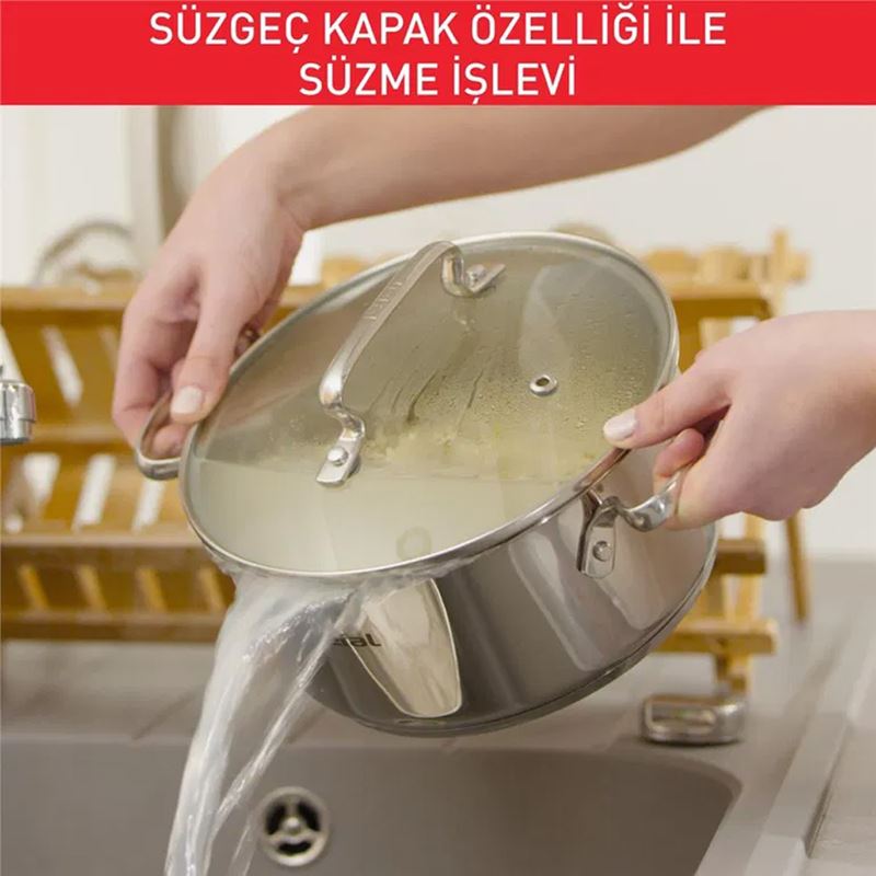 Tefal Duetto 8 Parça Çelik Tencere Seti