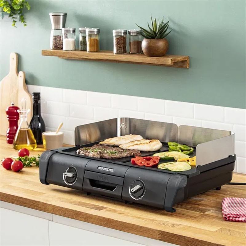 Tefal Family Grill 2400 Watt Termostatlı 2 Pişirme Yüzeyli İç/Dış Mekân Izgarası