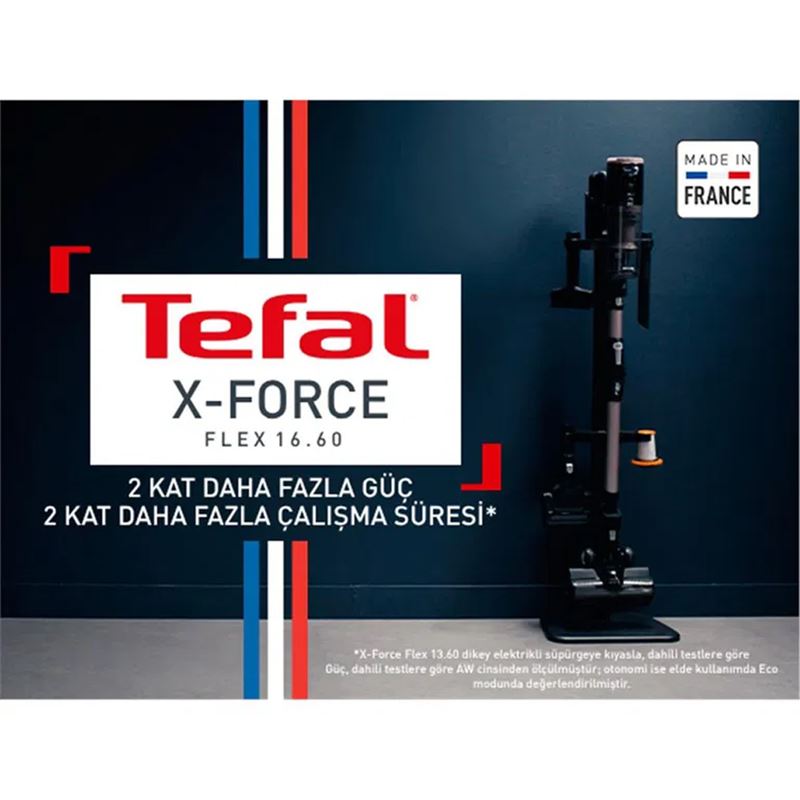 Tefal X-Force Flex 16.60 Animal Aqua Islak Kuru Şarjlı Dikey Süpürge