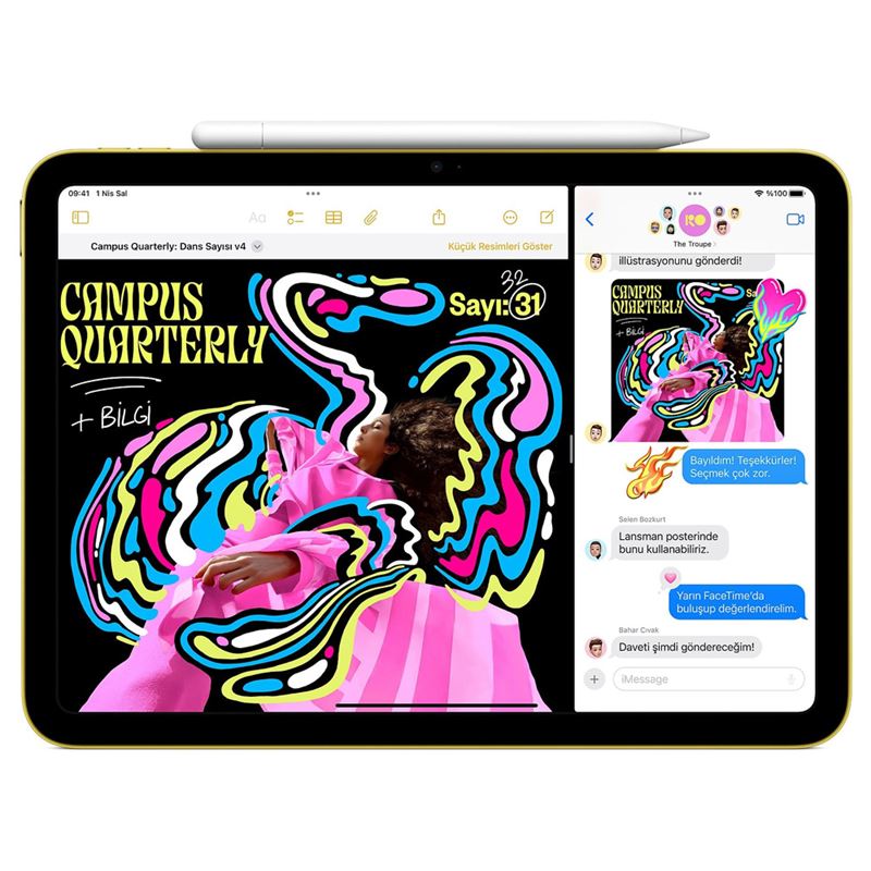 Apple iPad 11. Nesil Wi-Fi 128 GB 11" MD4D4TU/A Sarı Tablet