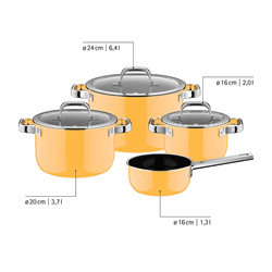 WMF Fusiontec Tencere Seti 4 Parça Mango