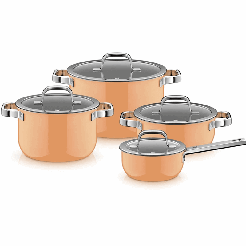 WMF Fusiontec Tencere Seti 4 Parça Papaya 3201114507