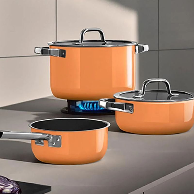 WMF Fusiontec Tencere Seti 4 Parça Papaya
