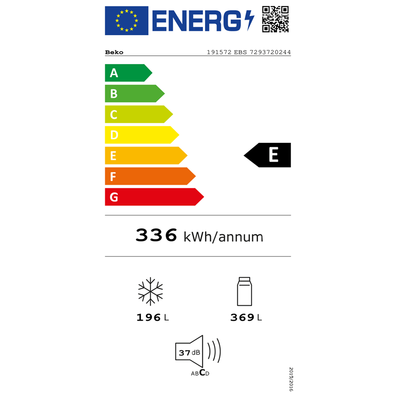 Beko 191572 EBS Gardırop Tipi No Frost Buzdolabı