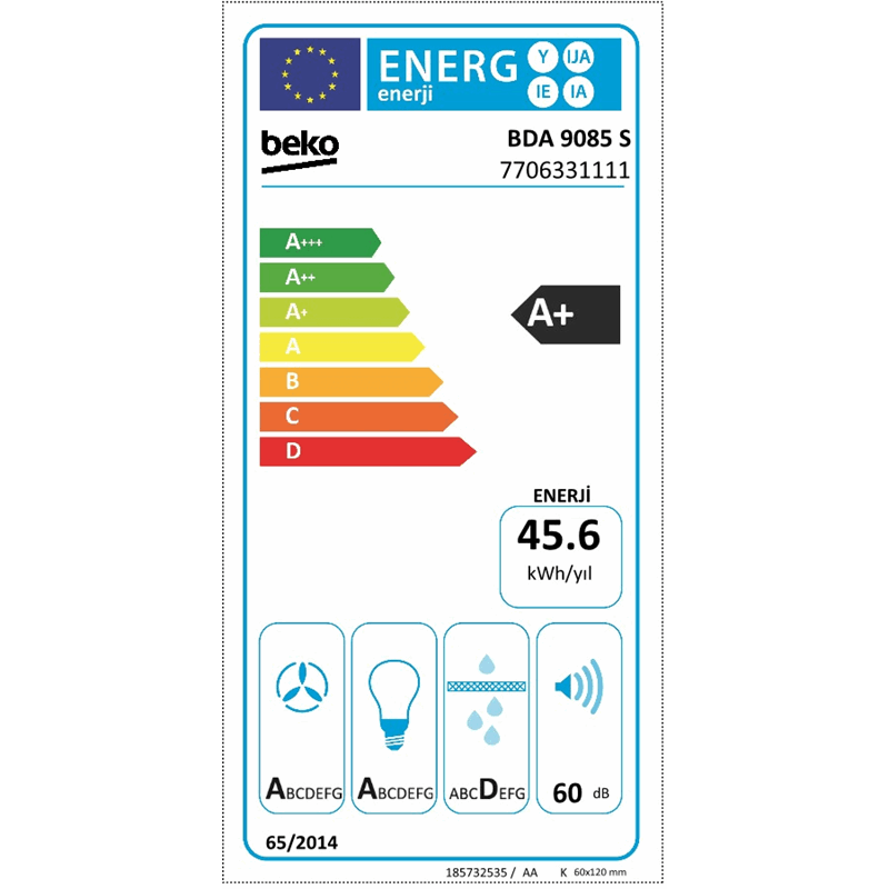 Beko BDA 9085 S Inox Ada Tipi Davlumbaz
