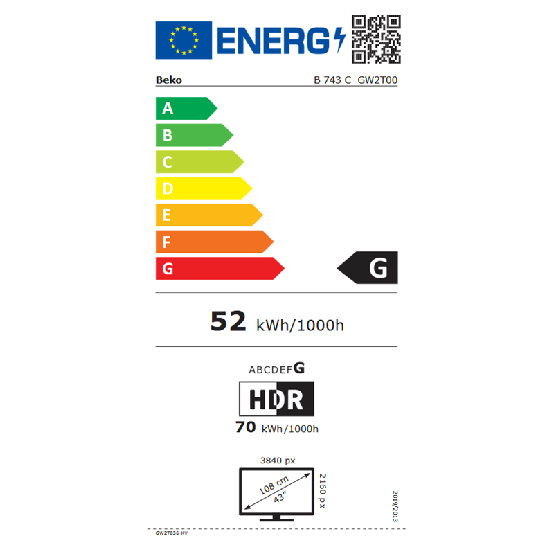 Beko Crystal 7 B 743 C 4K Ultra HD 43" 109 Ekran Uydu Alıcılı Google Smart LED TV