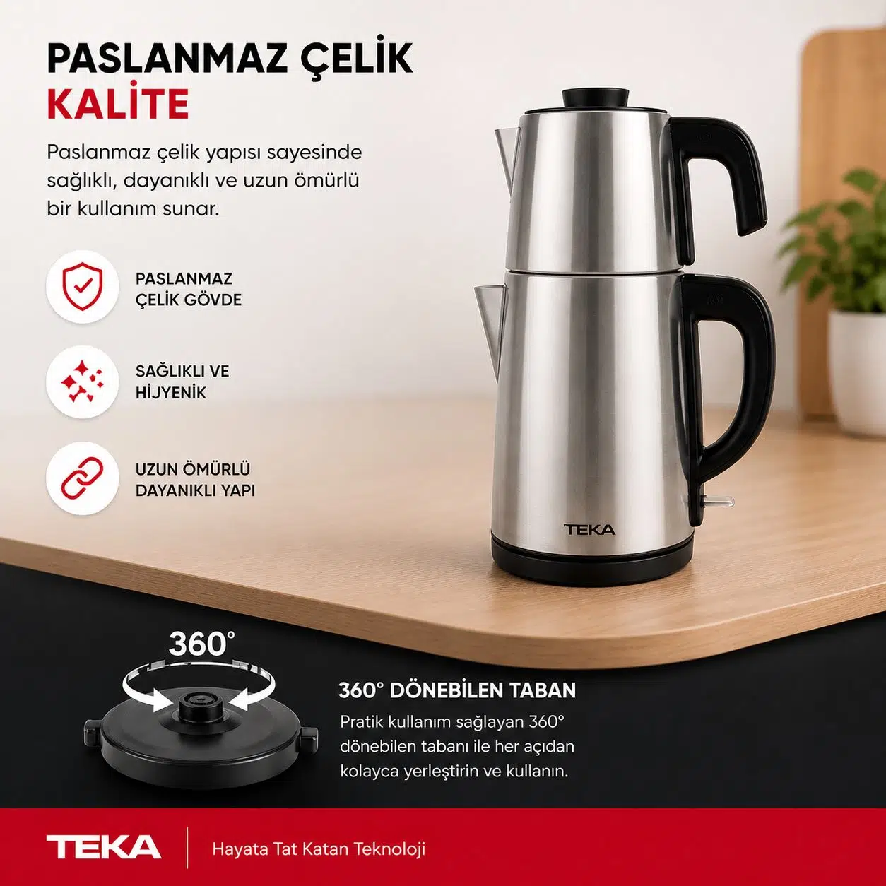 Teka TTM 24 MSSI 1650 W Çelik Çay Makinesi