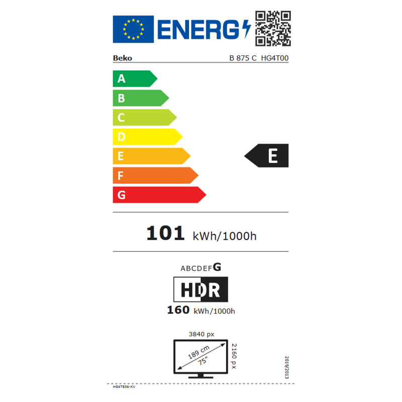 Beko Crystal 8 B 875 C 4K Ultra 75" 190 Ekran Uydu Alıcılı Google Smart QLED TV