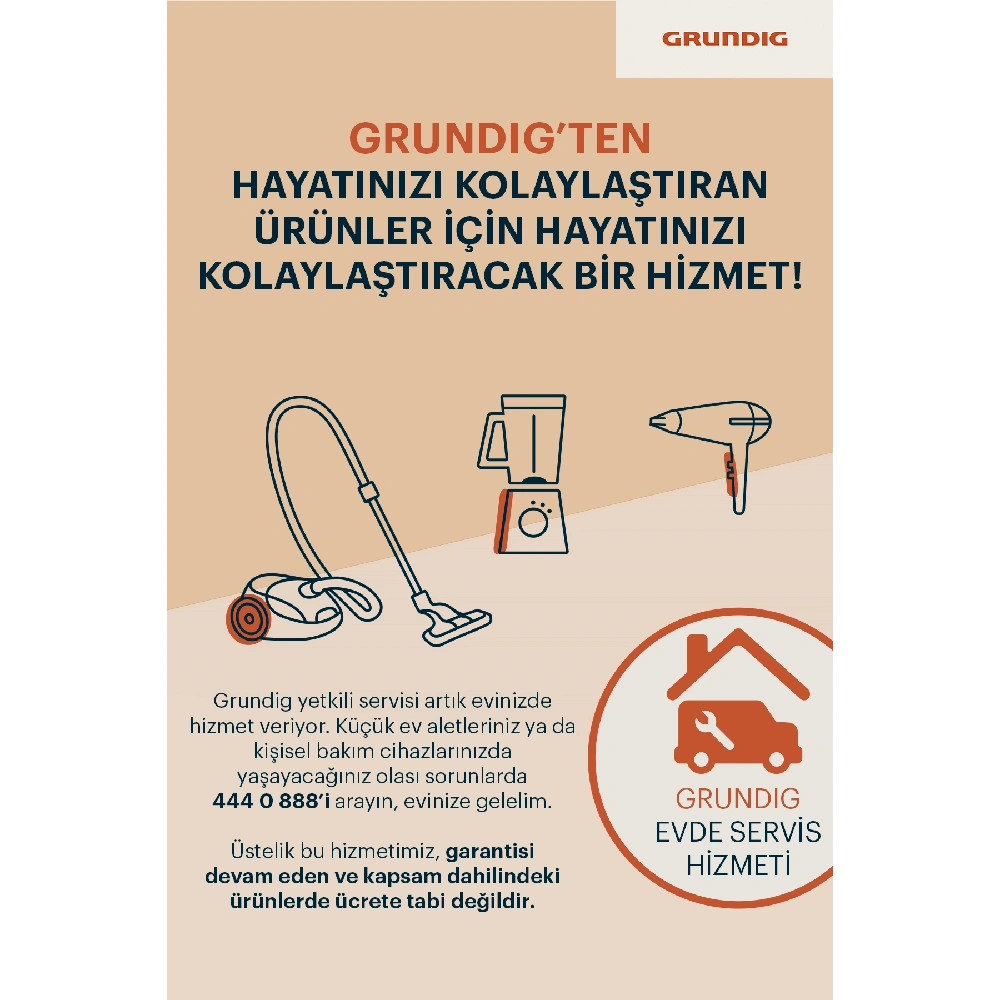 Grundig HD 7880 Touch Control 2200 W İyonlu Saç Kurutma Makinesi