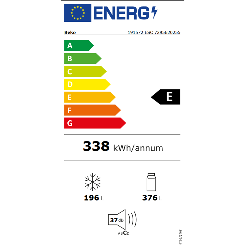 Beko 191572 ESC Gardırop Tipi No Frost Buzdolabı