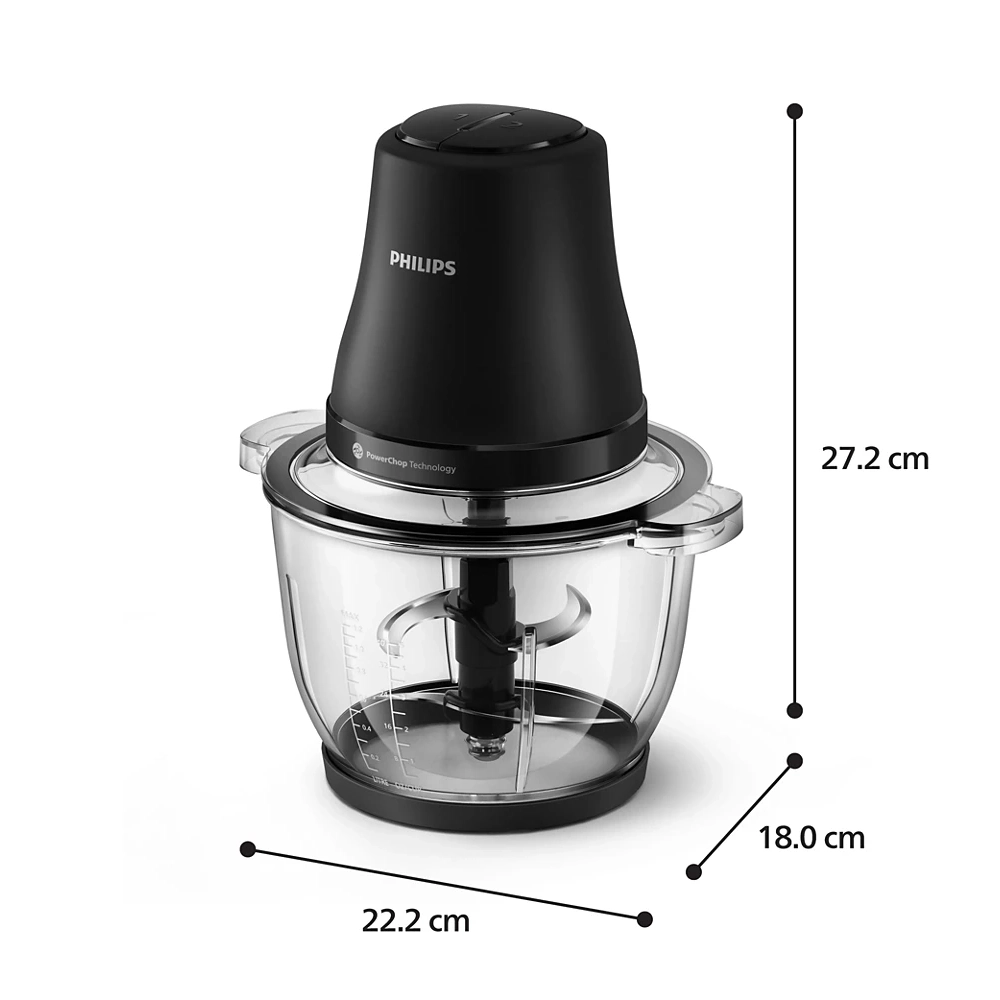 Philips HR1502/00 3000 Serisi Doğrayıcı PowerChop 500 W Siyah