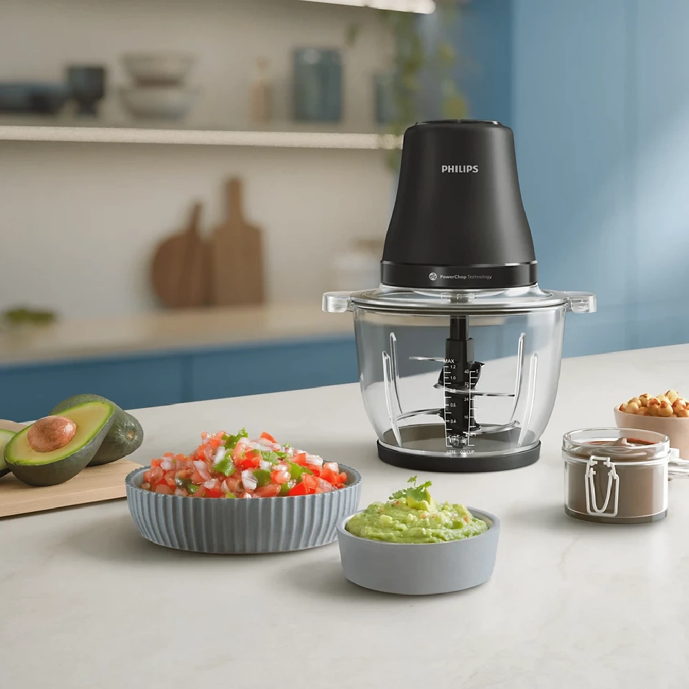 Philips HR1502/00 3000 Serisi Doğrayıcı PowerChop 500 W Siyah