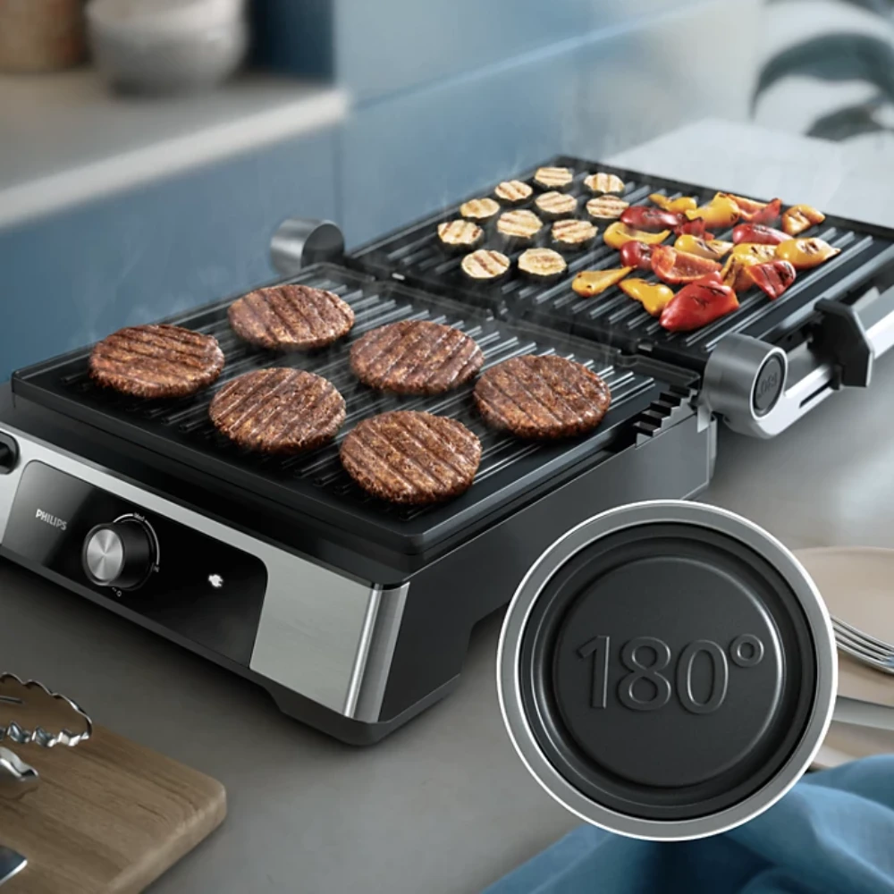 Philips HD6301/90 5000 Serisi 2200W Izgara ve Tost Makinesi Inox
