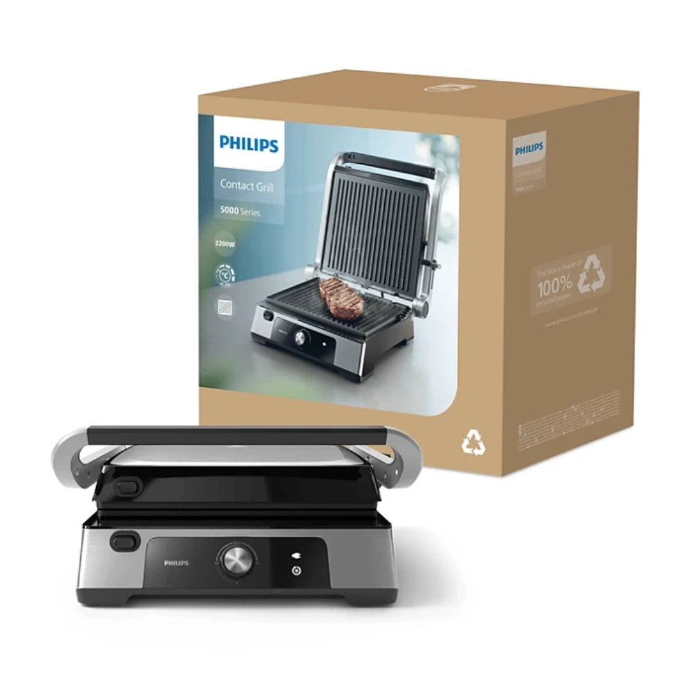 Philips HD6301/90 5000 Serisi 2200W Izgara ve Tost Makinesi Inox