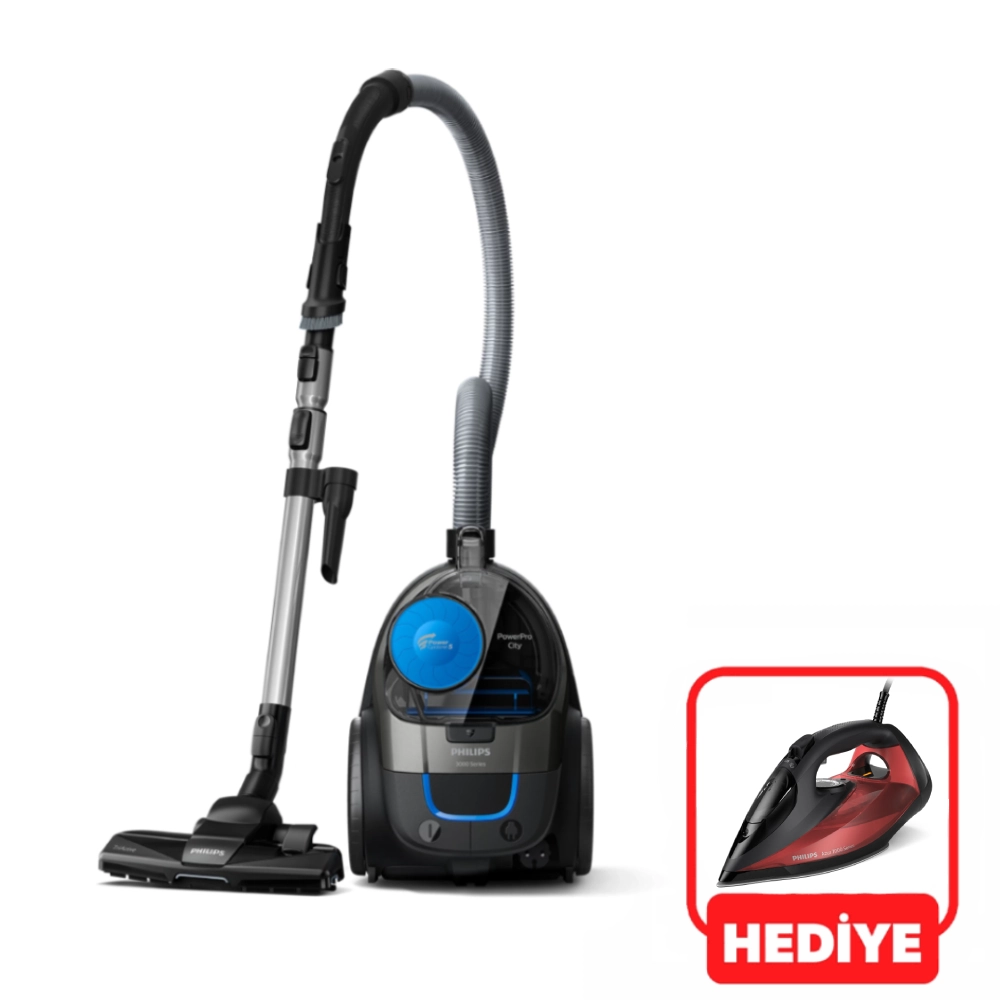 Philips FC9332/07 PowerPro City Toz Torbasız Süpürge DST7022/40 Buharlı Ütü Hediyeli