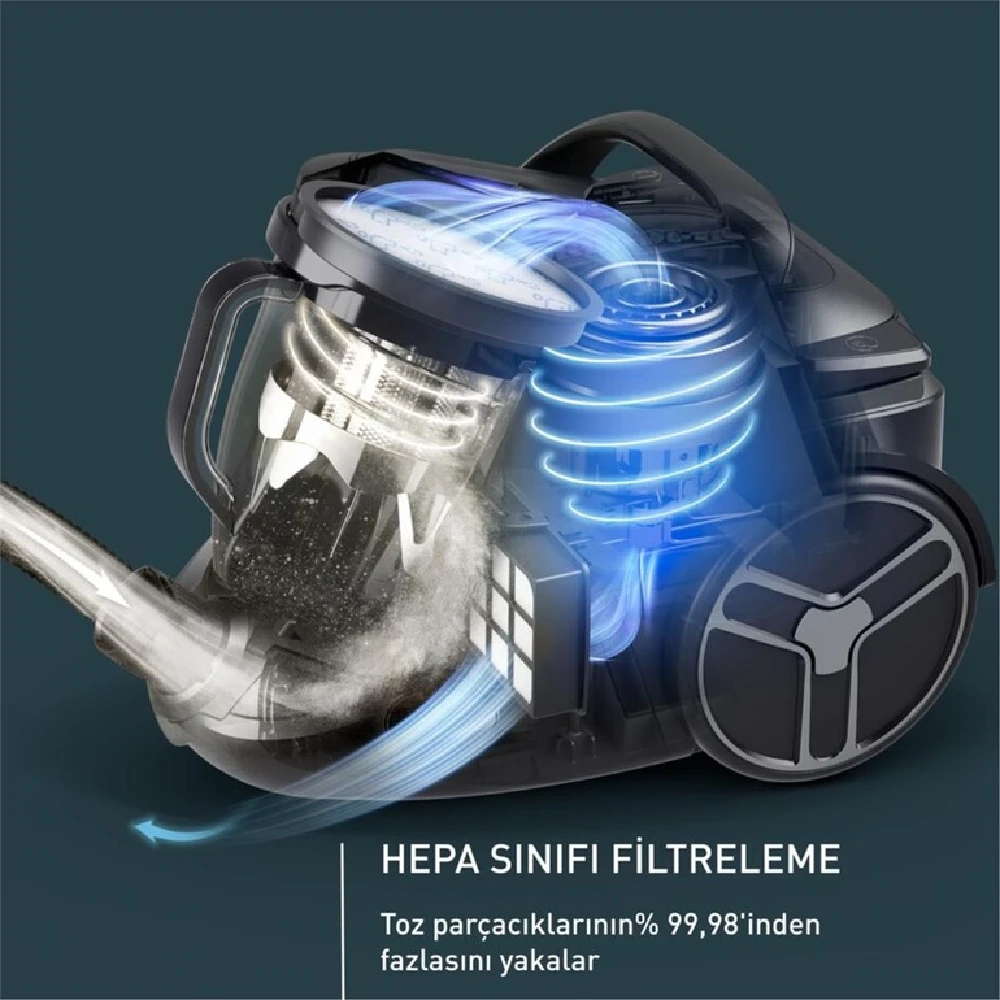 Tefal Silence Force Cyclonic TW7976 550 W Toz Torbasız Süpürge