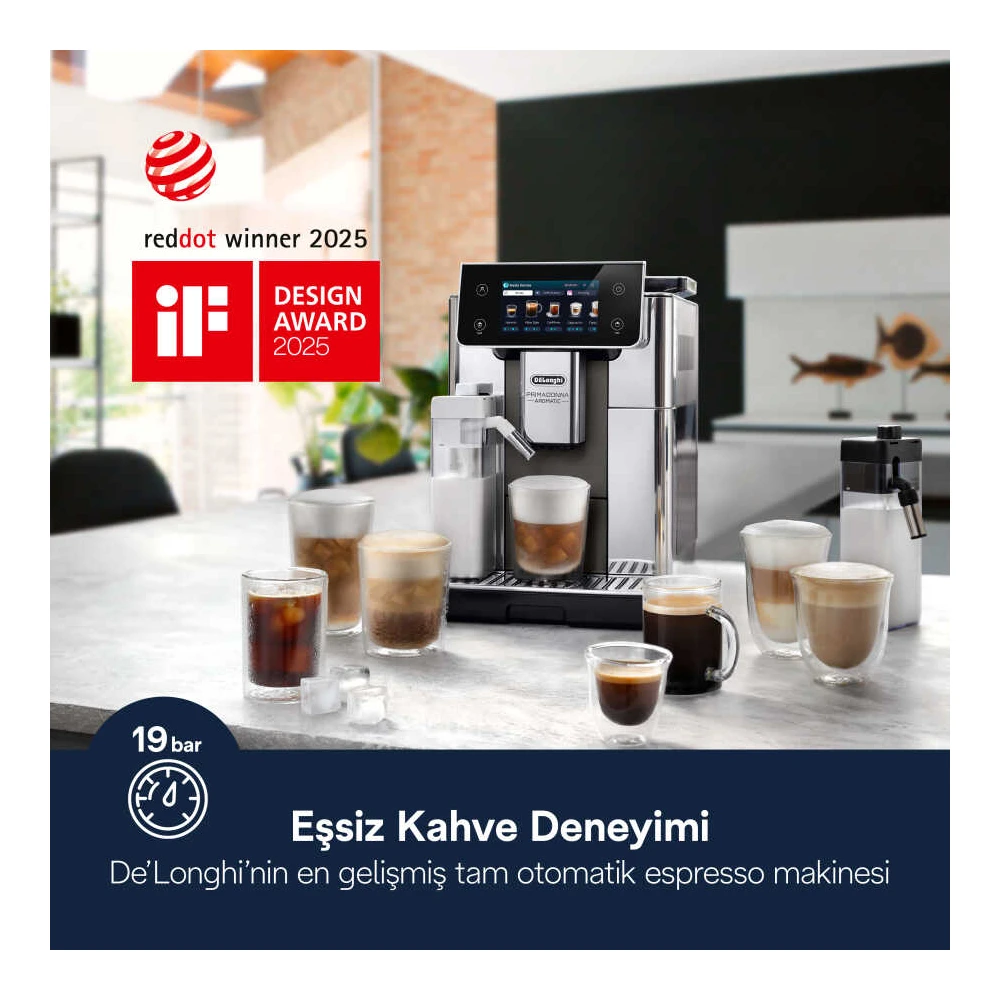 Delonghi PrimaDonna Aromatic ECAM630.75.TM Tam Otomatik Espresso Makinesi