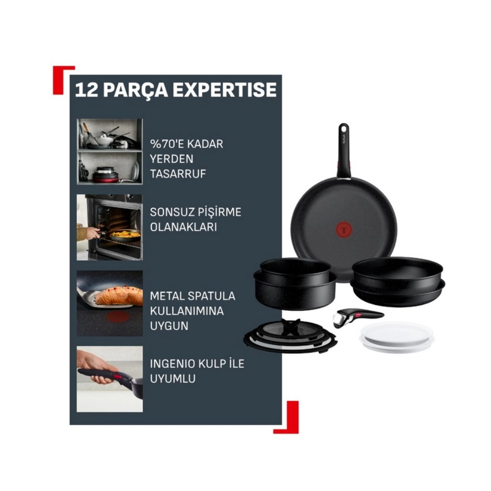 Tefal Ingenio Expertise 5X 12 Parça Büyük Tava Tencere Seti 2100142961