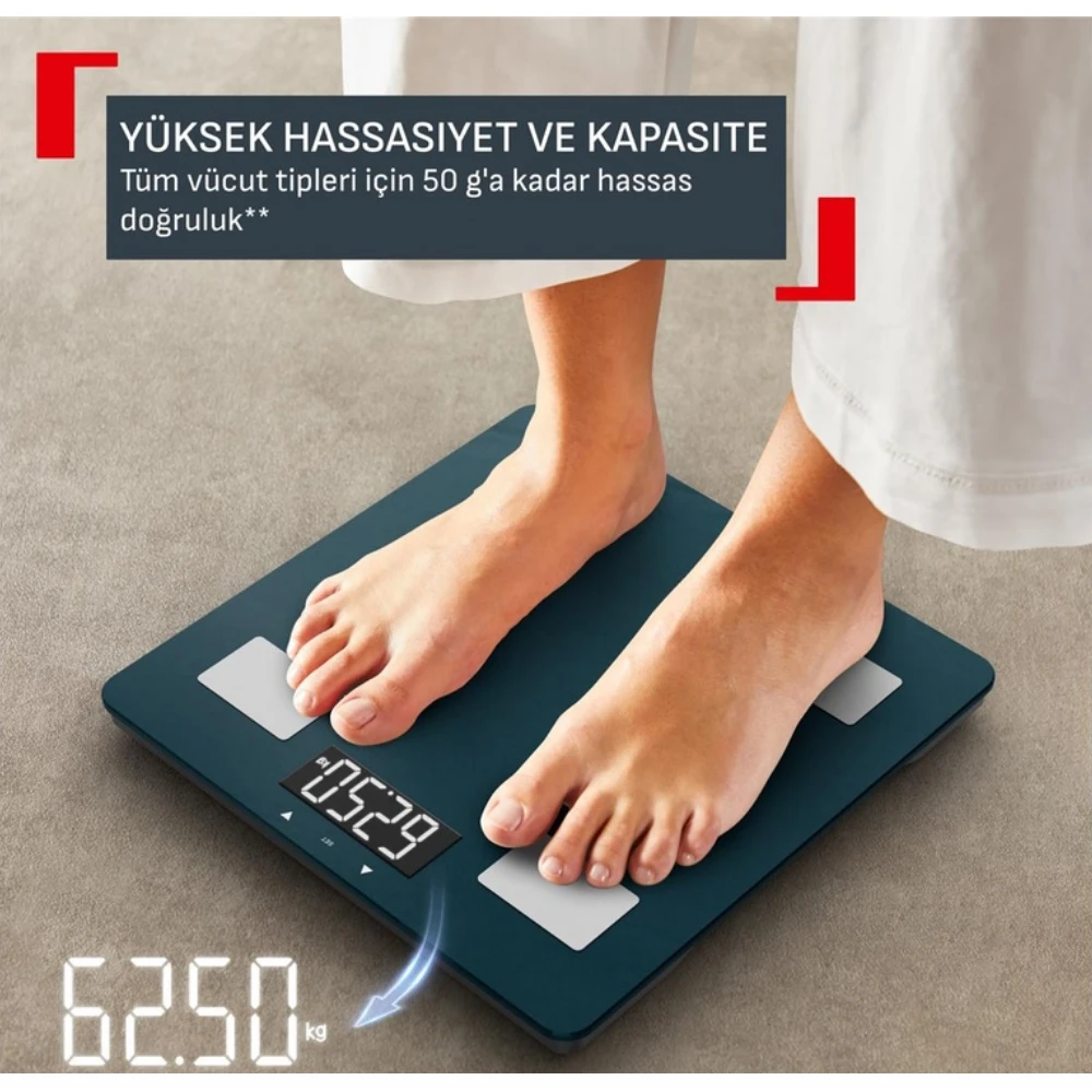 Tefal Body Up 2.0 Vücut Ölçüm Göstergeli Akıllı Dijital Tartı 1830009716