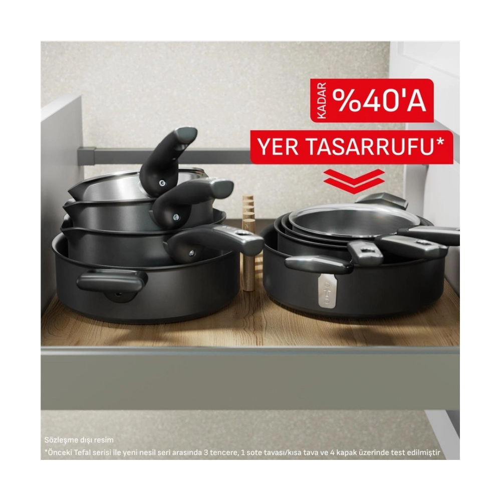 Tefal Expertise 5X Kapaklı Kısa Tencere 26 cm 2100137518