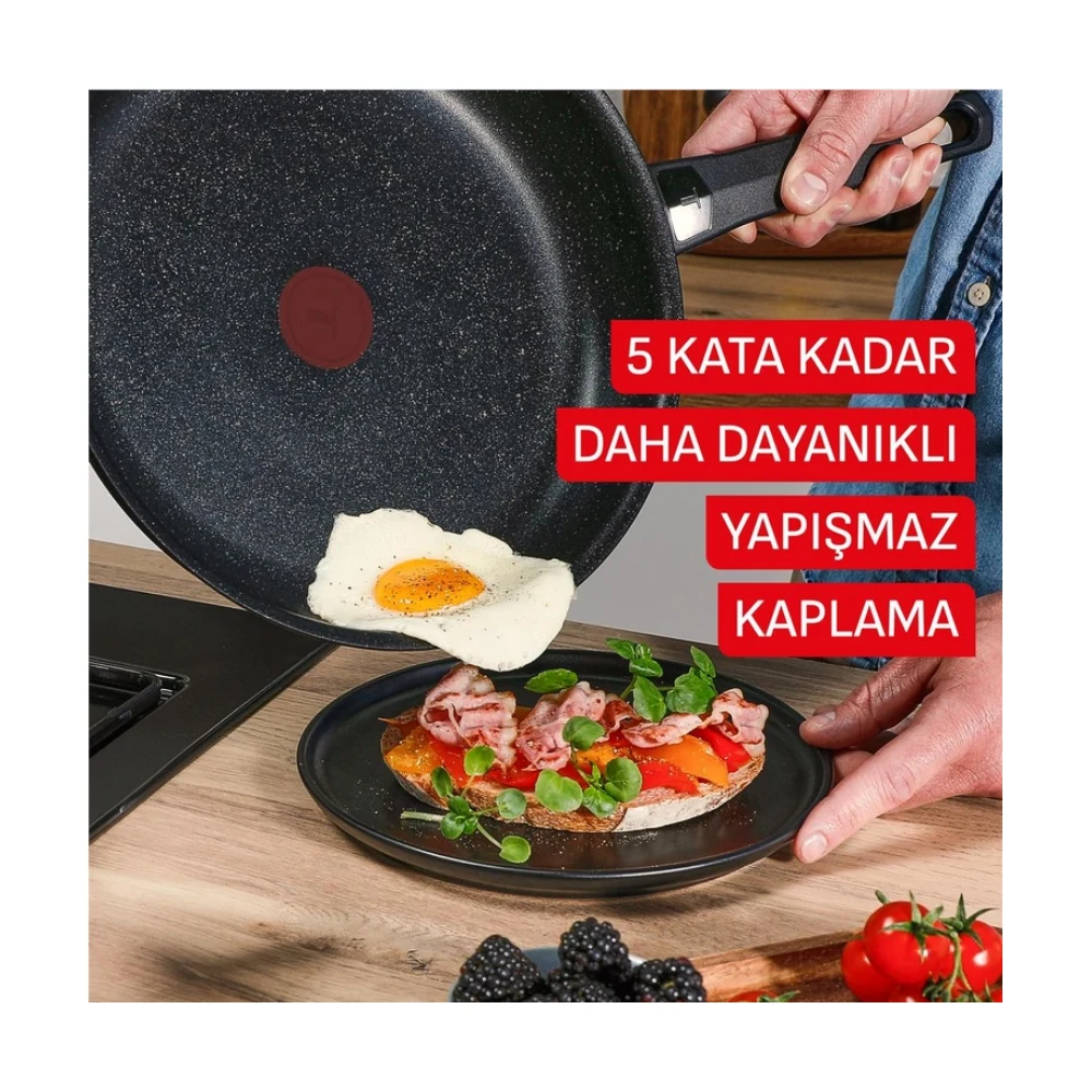 Tefal Expertise 5X Kapaklı Kısa Tencere 26 cm 2100137518