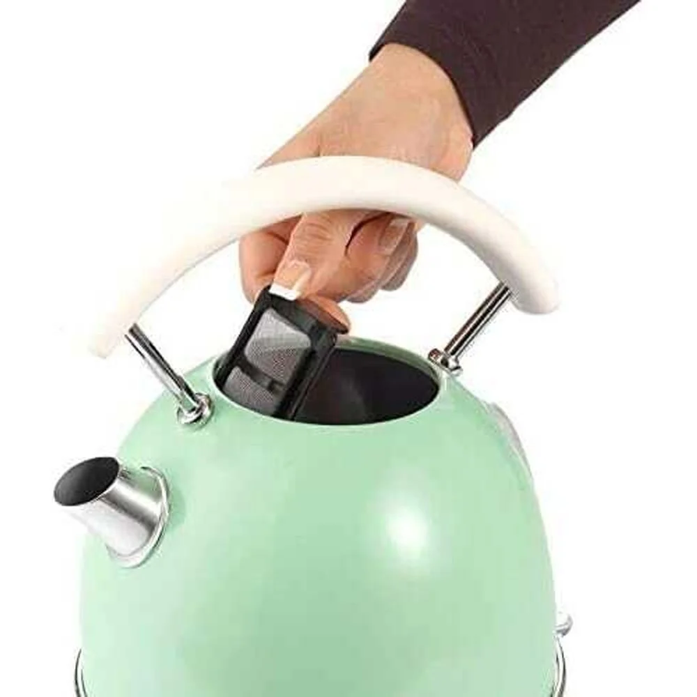 Ariete Vintage Kahvaltı İkilisi - 1 Yeşil (2877/04 Kettle + 1342/04 Filtre Kahve Makinesi)