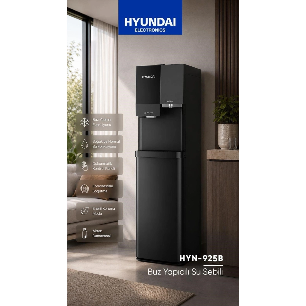 Hyundai HYN-925B Buz Yapıcılı Gizli Damacanalı Su Sebili