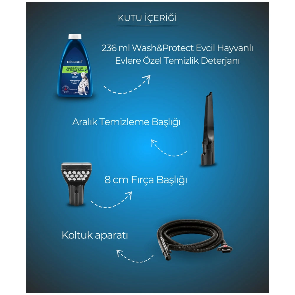 Bissell Powerwash Pet 3878N Koltuk ve Halı Yıkama Makinesi