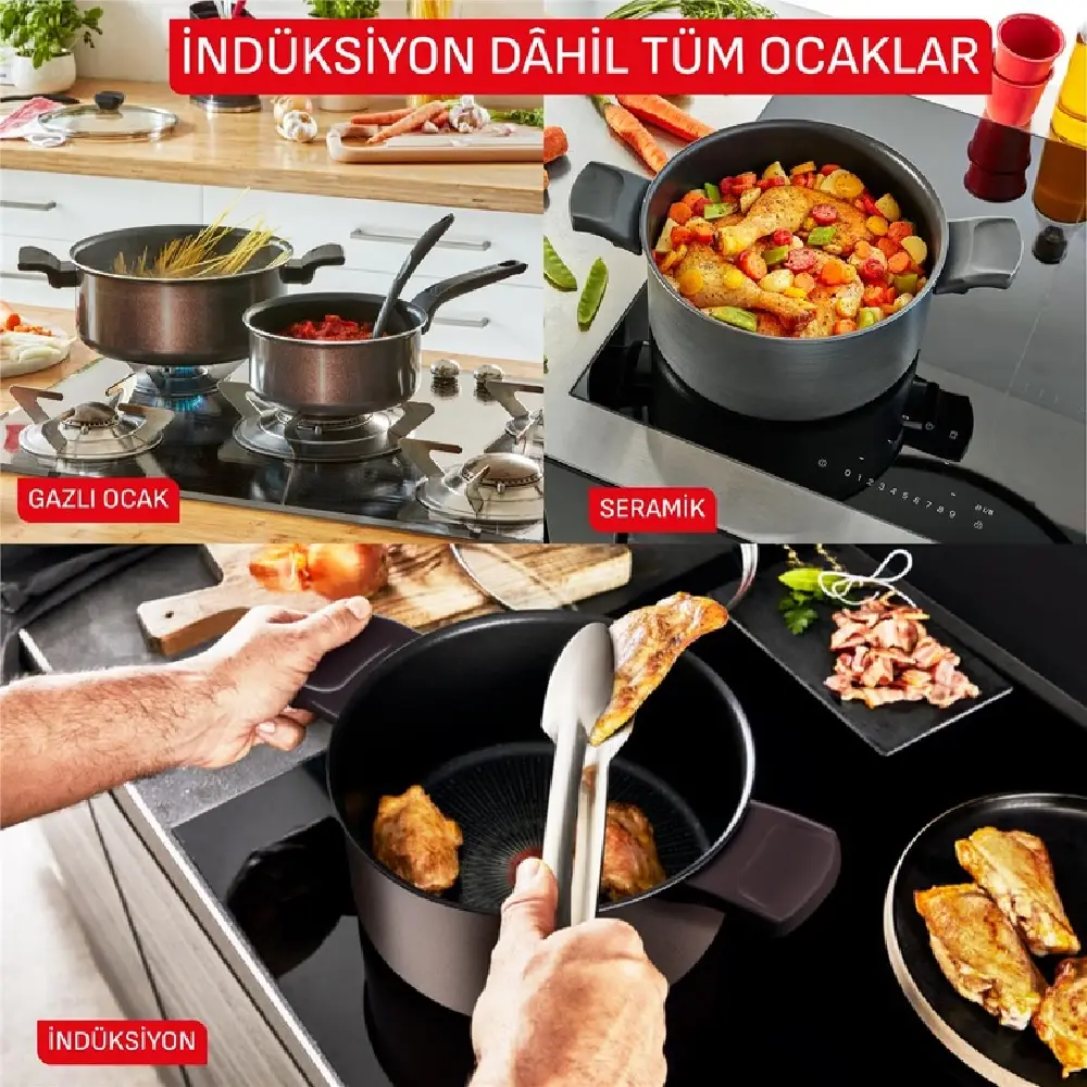 Tefal Halo Okaliptus 24 Cm Derin Tencere 2100143071