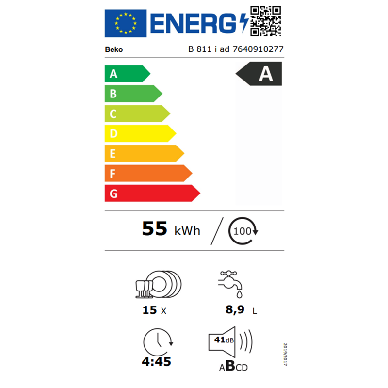 Beko B 811 I AD Yapay Zekalı Premium Serisi Solo Bulaşık Makinesi