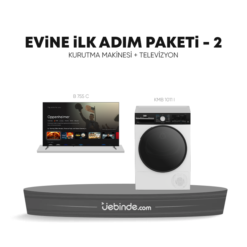 Beko Evine İlk Adım Paketi - 2 (Crystal 7 B 755 C Televizyon + KMB 1011 I Kurutma Makinesi)
