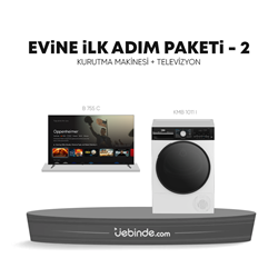 Beko Evine İlk Adım Paketi - 2 (Crystal 7 B 755 C Televizyon + KMB 1011 I Kurutma Makinesi)