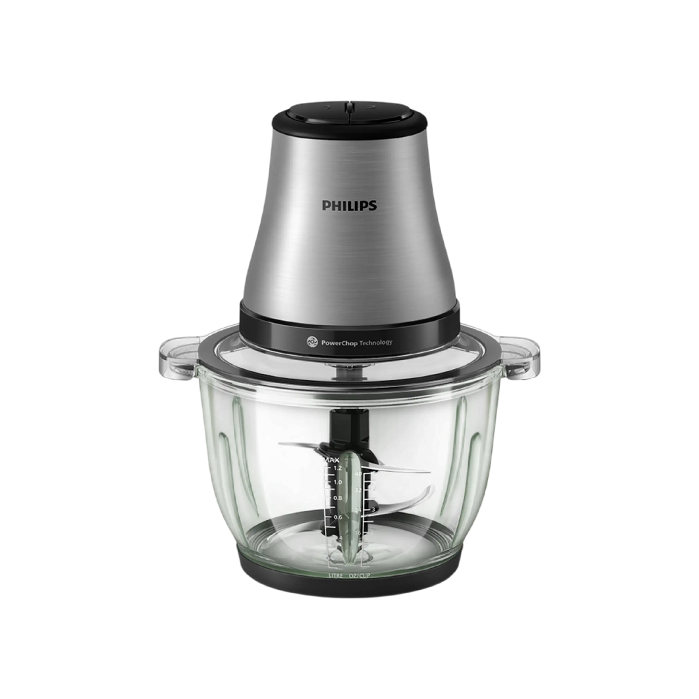 Philips HR1503/00 3000 Serisi Cam Hazneli Doğrayıcı Metalik Gri