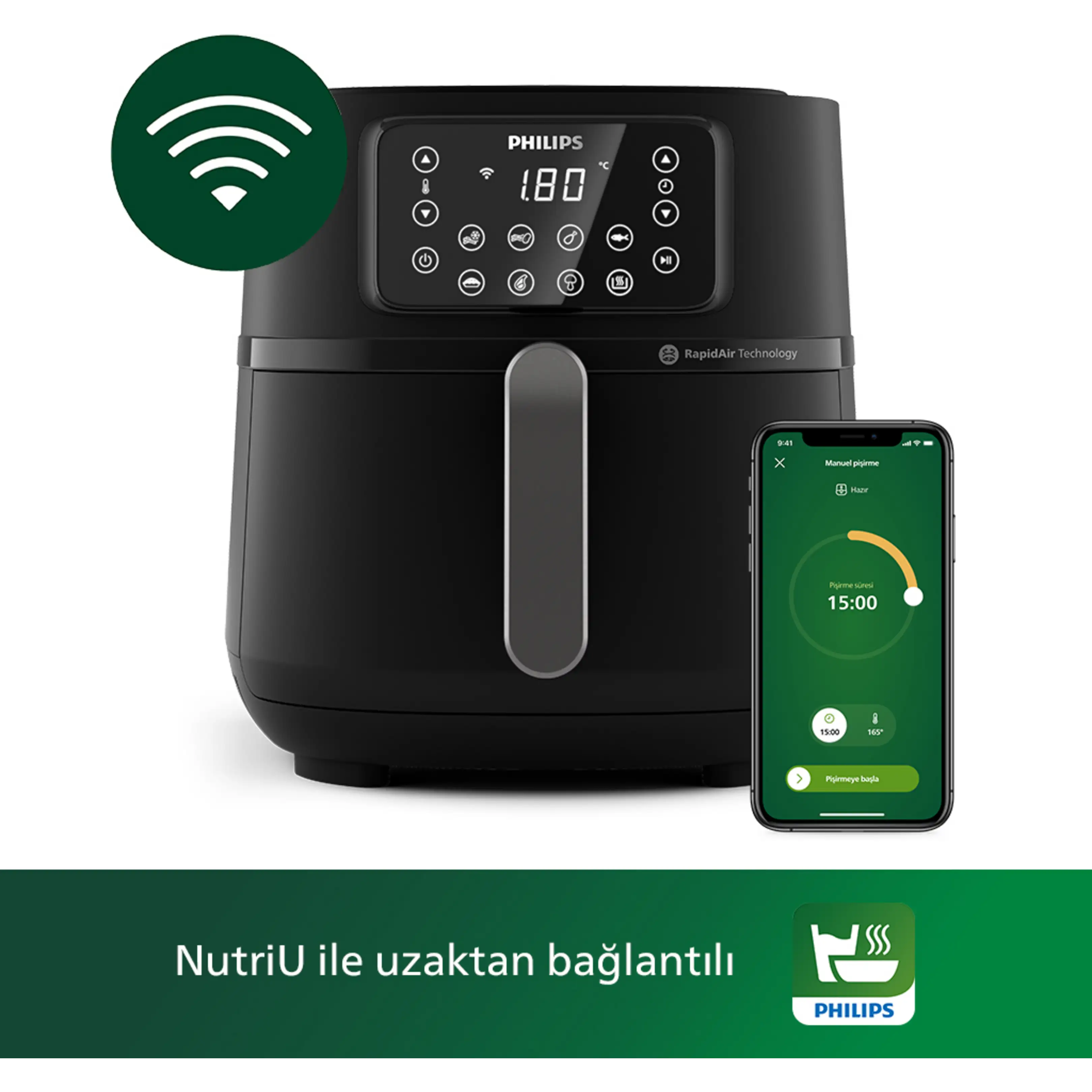Philips Airfryer 5000 Serisi HD9285/96 XXL Connected 7.2 lt Yağsız Fritöz